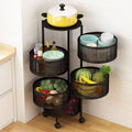 5-Tier Rotating Baskets Kitchen Organizer