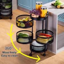 5-Tier Rotating Baskets Kitchen Organizer