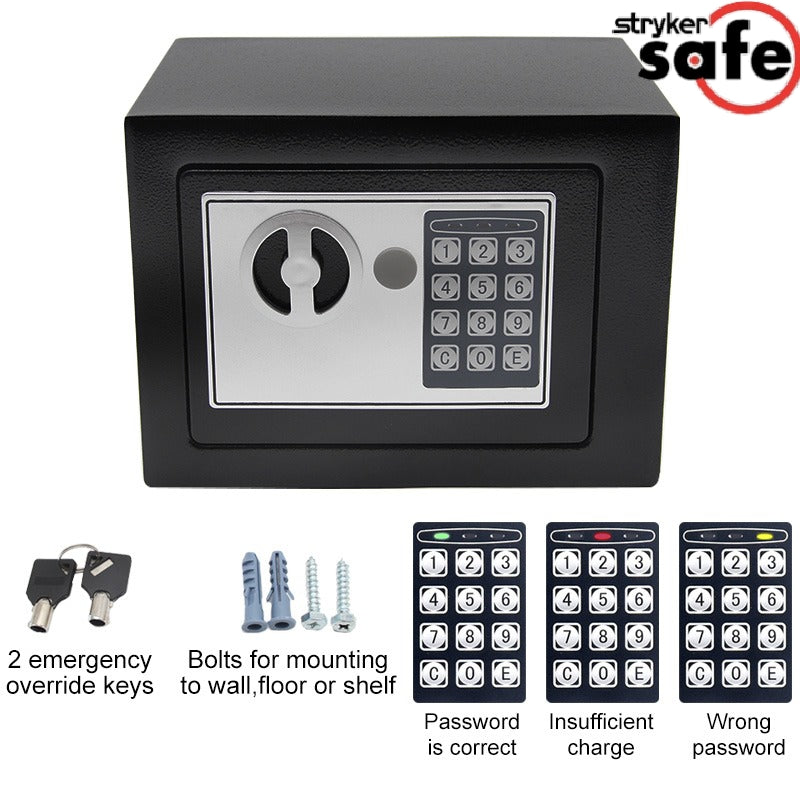 Digital Cash Safe, Best Home Safe in Pakistan, Digital Safe Box Household Money Mini Safes Small Steel Bank Safety Security Box Keep Cash Jewelry Or Document Securely With Key