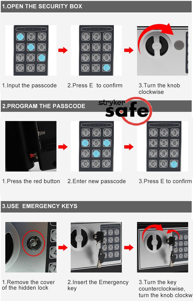 Digital Cash Safe, Best Home Safe in Pakistan, Digital Safe Box Household Money Mini Safes Small Steel Bank Safety Security Box Keep Cash Jewelry Or Document Securely With Key